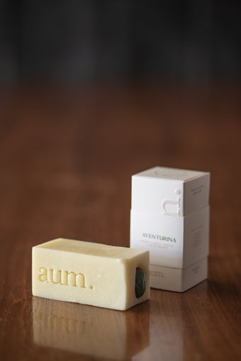 Jabón de Aventurina con su empaque